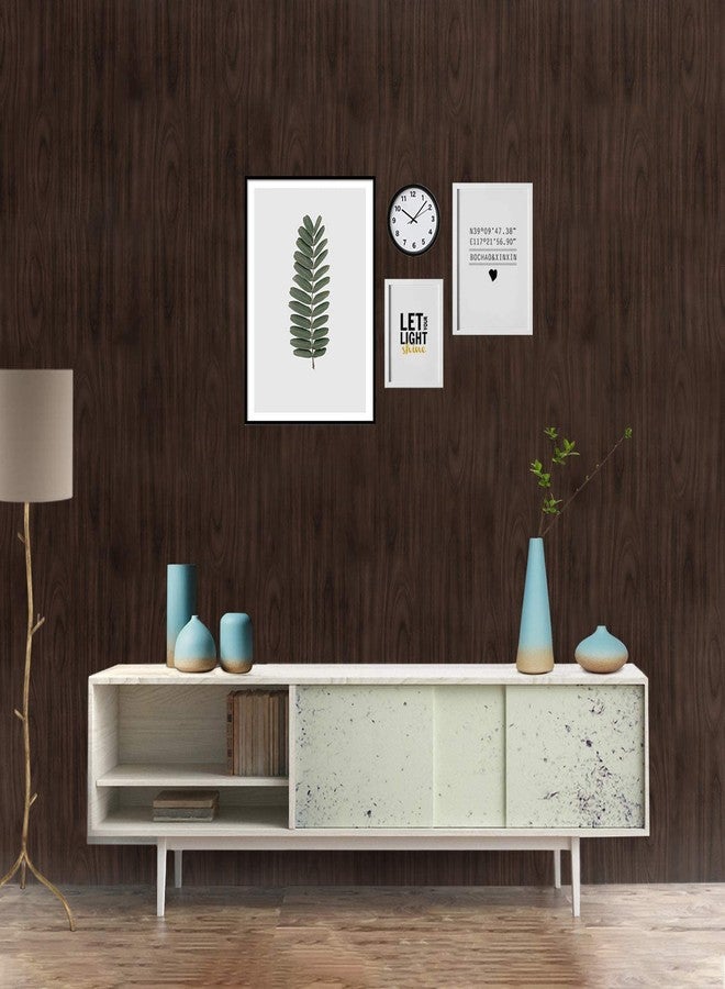 FOKRIM Dark Wood Wallpaper (200x45cm) Sticker Wallpaper roll Removable Waterproof Wallpaper for Kitchen Door Countertops Cabinets Shelves Decorative - Image 4